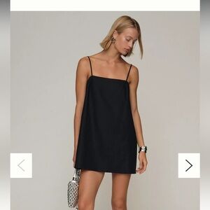 Anthropologie Mare Mare Square-Neck Linen A-Line Mini Dress